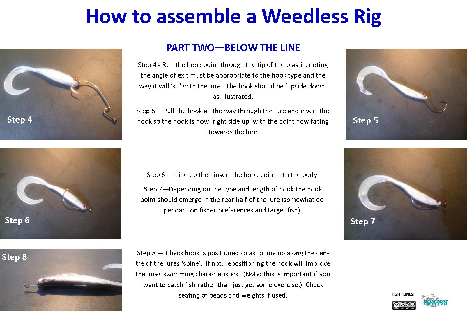 Snag Resistant Lure Rigging 'Weedless Rigging' Blue Seas Tackle Co